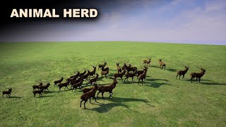 Unreal Animal herd System [upl. by Ordisi926]