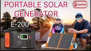 FLASHFISH  PORTABLE SOLAR GENERATOR  E200MURANG POWER STATION PANGARAP GARDEN RESORT amp CAMPING [upl. by Malchus898]