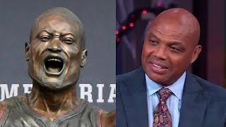 Inside the NBA reacts to Dwayne Wades Statue 🤣 [upl. by Brittain856]