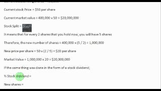 Stock Splits and Stock Dividends [upl. by Hijoung]