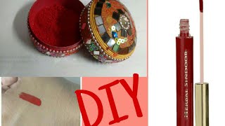 How to make Liquid Sindoor at home easilyDIYLiquid sindoor out of sindoor powderMakeup by Nidhi [upl. by Yseulta]