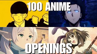 My top 100 Anime Openings of all Time WINTER 2024 UPDATED [upl. by Arriec]