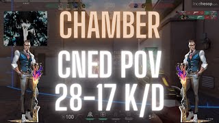 FUT cNed POV Chamber on Ascent 2817 KD VALORANT Pro POV [upl. by Anyek]