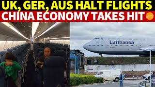 UK Germany Australia Philippines Halt China Flights Impacting Its Economy [upl. by Suiramad630]