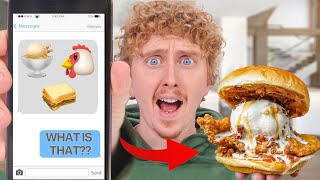 EMOJI food combination into REAL FOOD challenge [upl. by Haya]