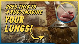 Revealing The Beauty Beneath  TobaccoStained Carpet Restoration  MustSee ASMR Rug Cleaning [upl. by Yelyac]