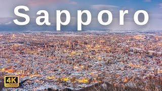 Sapporo Japan 🇯🇵 in 4k  Sapporo cityscape [upl. by Bocoj732]