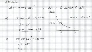 Tillämpning exponentiella samband [upl. by Parent]