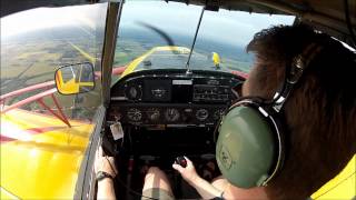 Glider Towing  Tow Plane Cockpit [upl. by Imik414]