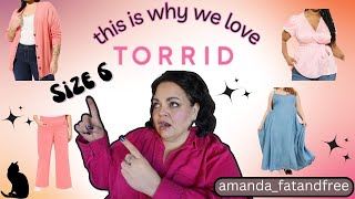 Torrid Size 6 6x Haul Try On Spring New Releases  Extended Plus SSBBW Style AmandaFatandFree [upl. by Skricki929]