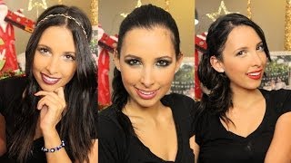 3 ideas de MAQUILLAJE FACIL para NAVIDAD [upl. by Leanard]