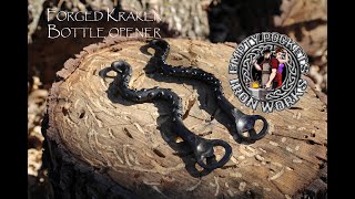 Forged Kraken Bottle Opener fun easy beginner blacksmith DIY video Step by step blacksmith project [upl. by Aime]