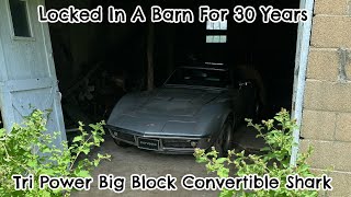 Pulling A 1968 Corvette 427 435hp Out Of Its 30 Year Barn Slumber [upl. by Loretta]