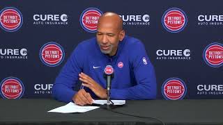 Extremely Frustrated Detroit Pistons Coach Questions their “fight” after losing 14th straight NBA [upl. by Ahsienaj]