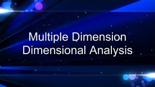 Dimensional Analysis with squared and cubed units [upl. by Rinum]