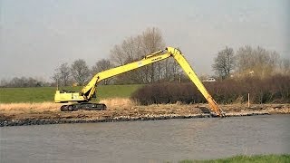 Wasserbau an der Ems bei Rhede  Water construction in Rhede Germany [upl. by Secunda]