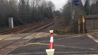 NEW LEDS amp ALARMS Leominster Level Crossing Herefordshire Sunday 18022018 [upl. by Brottman]