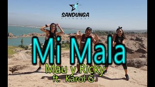 Mi Mala  Mau y Ricky Karol G  zumba  Coreografia Sandunga [upl. by Christabelle]