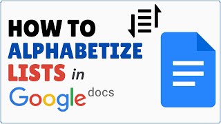 How to Alphabetize in Google Docs [upl. by Cirenoj851]