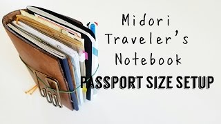 Midori Travelers Notebook Passport Setup amp Inserts Part 1 [upl. by Krystin]