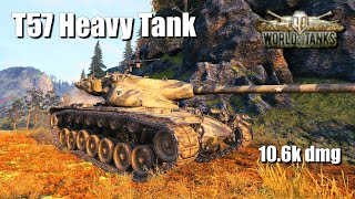 T57 Heavy Tank 106K Damage 8 Kills Fjords  World of Tanks [upl. by Xylia]