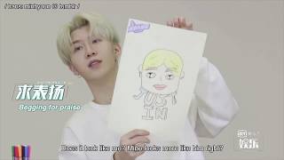 ENG 《偶像练习生》Idol Producer Fan Chengcheng 范丞丞 and Justin 黄明昊 Drawing Challenge [upl. by Eckardt]