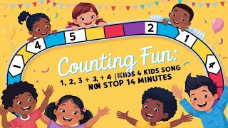 Counting Fun 1 2 3  4 Kids Song Non Stop 14 Minutes [upl. by Nnaaras985]