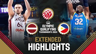 Latvia 🇱🇻 vs Philippines 🇵🇭  Extended Highlights  FIBA OQT 2024 Latvia [upl. by Larry]