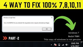 How to fix this copy of windows 7 is Not Genuine Build 76017600 Black Screen Problem 2022 [upl. by Emogene]