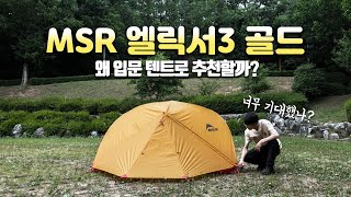 왜 입문자에게 가장 많이 추천할까  MSR 엘릭서3 골드 텐트 리뷰  백패킹보다는 미니멀 캠핑  노란색  MSR ELIXIR 3 TENT REVIEW [upl. by Tailor]