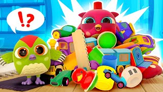 The Tidy Up song for kids Clean up toys with Hop Hop the owl songs for kids Nursery rhymes [upl. by Dorian]