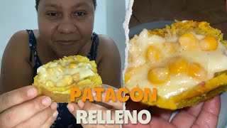 Patacones rellenos de pechuga y queso patacones pataconrelleno [upl. by Rainwater]