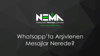 WhatsApp’ta Arşivlenen Mesajlar Nerede iPhone [upl. by Vale743]