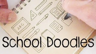 School Doodles  Doodle for Kids  Doodle with Me [upl. by Kellyann]