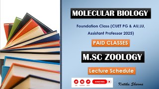 😱MOLECULAR BIOLOGY 📢FOUNDATION CLASS MSC ZOOLOGY ENTRANCE EXAM 2025  CUET PG MSC ZOOLOGY EXAM [upl. by Millda]