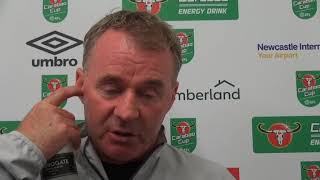 Manager John Sheridan speaking after the Blackburn Rovers [upl. by Harwin]