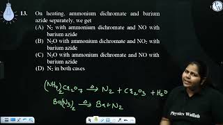 On heating ammonium dichromate and barium azide separately we get [upl. by Shae]