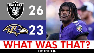 WHAT WAS THAT Ravens vs Raiders INSTANT REACTION  Ravens Suffer EMBARRASSING 2623 Loss vs LV [upl. by Amlet783]