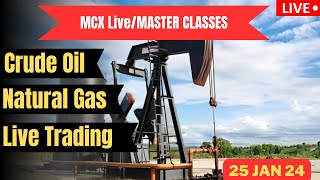 25jan  MCX COMMODITY LIVE OPTION TRADING CRUDE OIL NATURAL GAS  learnwith meStockScouts [upl. by Leisha]