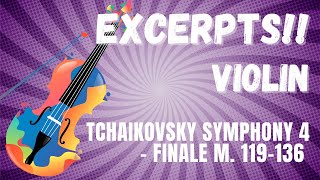 Tchaikovsky Symphony No 4 Finale  1st Violin Excerpt [upl. by Ttennaej]