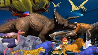 Animals stampede running animals stampede running stampede animals dinosaur stampede animal [upl. by Aiseneg]