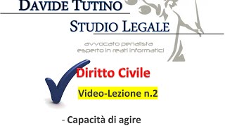 Diritto Civile  Video lezione n2 Capacità di agire e diritti della personalità [upl. by Longerich]