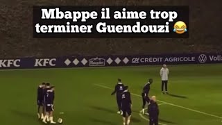 Kylian mbappe chambre Mattéo guendouzi a l’entraînement des bleus 😂 mbappe football guendouzi [upl. by Marietta339]