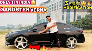 Gangster Black Hyundai verna❤️ को क्या बना दिया ये Green Chameleon Wrap😱😱 3 लाख की Modification [upl. by Idnar78]