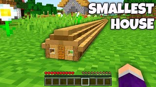 How to BUILD BEST LONGEST SMALLEST HOUSE in Minecraft  INCREDIBLY HOUSE [upl. by Gapin192]