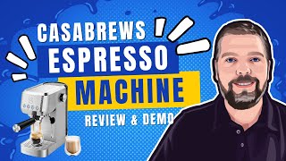 CASABREWS Espresso Machine Review amp Demo  3700 Essential [upl. by Eihcra]