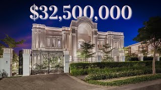 Touring a 32500000 MEGA MANSION Designed for ROYALTY  Dubai Hills [upl. by Annoyk198]