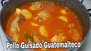 Pollo Guisado Guatemalteco Pollo con tomate Comida chapina [upl. by Ader]