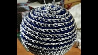 Tutorial pallina di Natale alluncinetto amigurumi  Crochet Christmas ball [upl. by Ybrad]