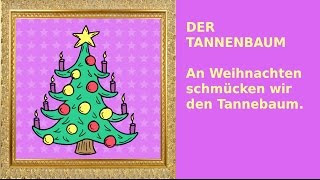 Weihnachten 24 Sätze auf Deutsch  German for children  beginners christmas [upl. by Nyllek815]